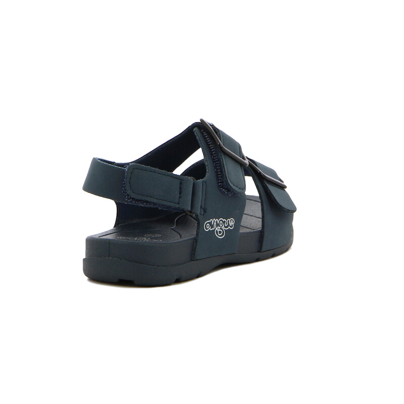 Angus Sandalia Niño Dos Tiras C/ Hebilla Y Pulsera Con Velcro Marino