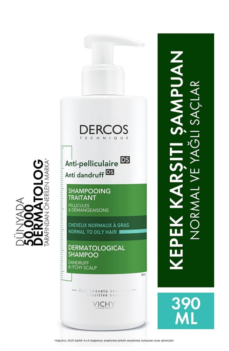 Dercos Shampoo Caspa Cabello Graso 390ml 