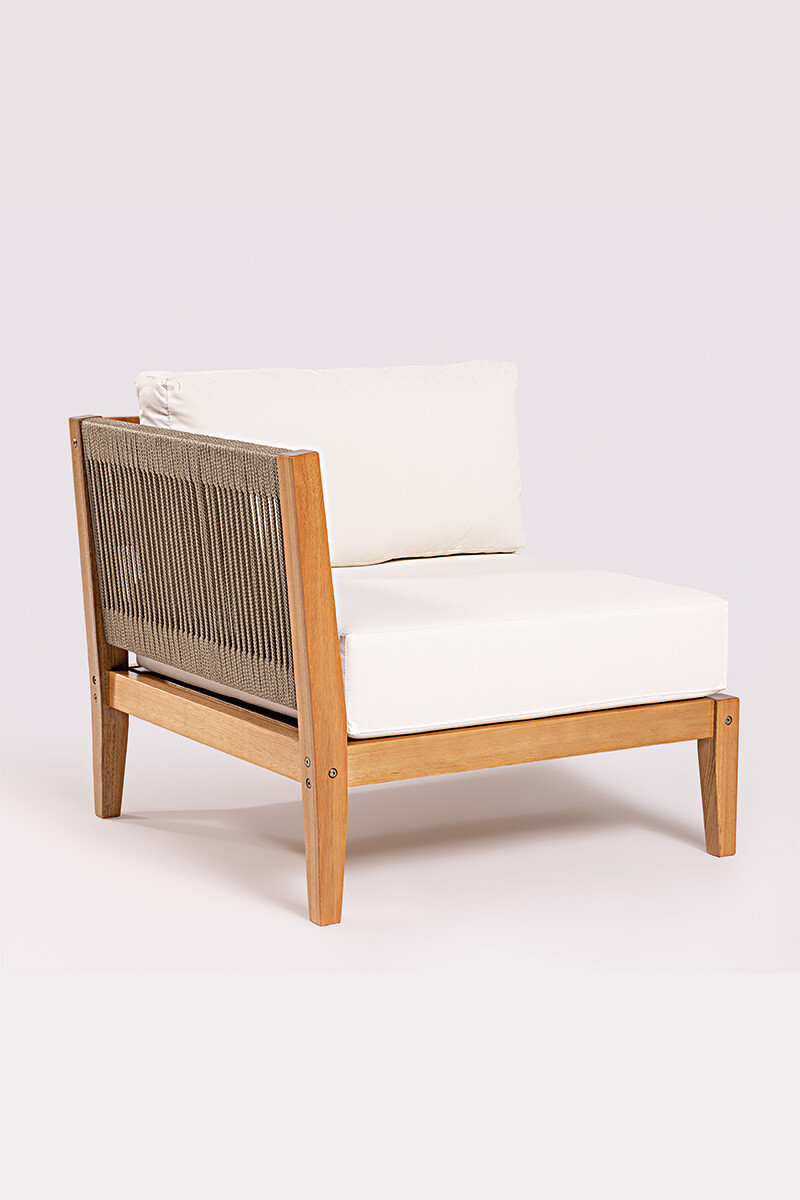 CANNES CANTO - CANTO DER. CANNES CUERDA RAMI Y ACQUABLOCK CRUDO 78x74x66CM JATOBA 