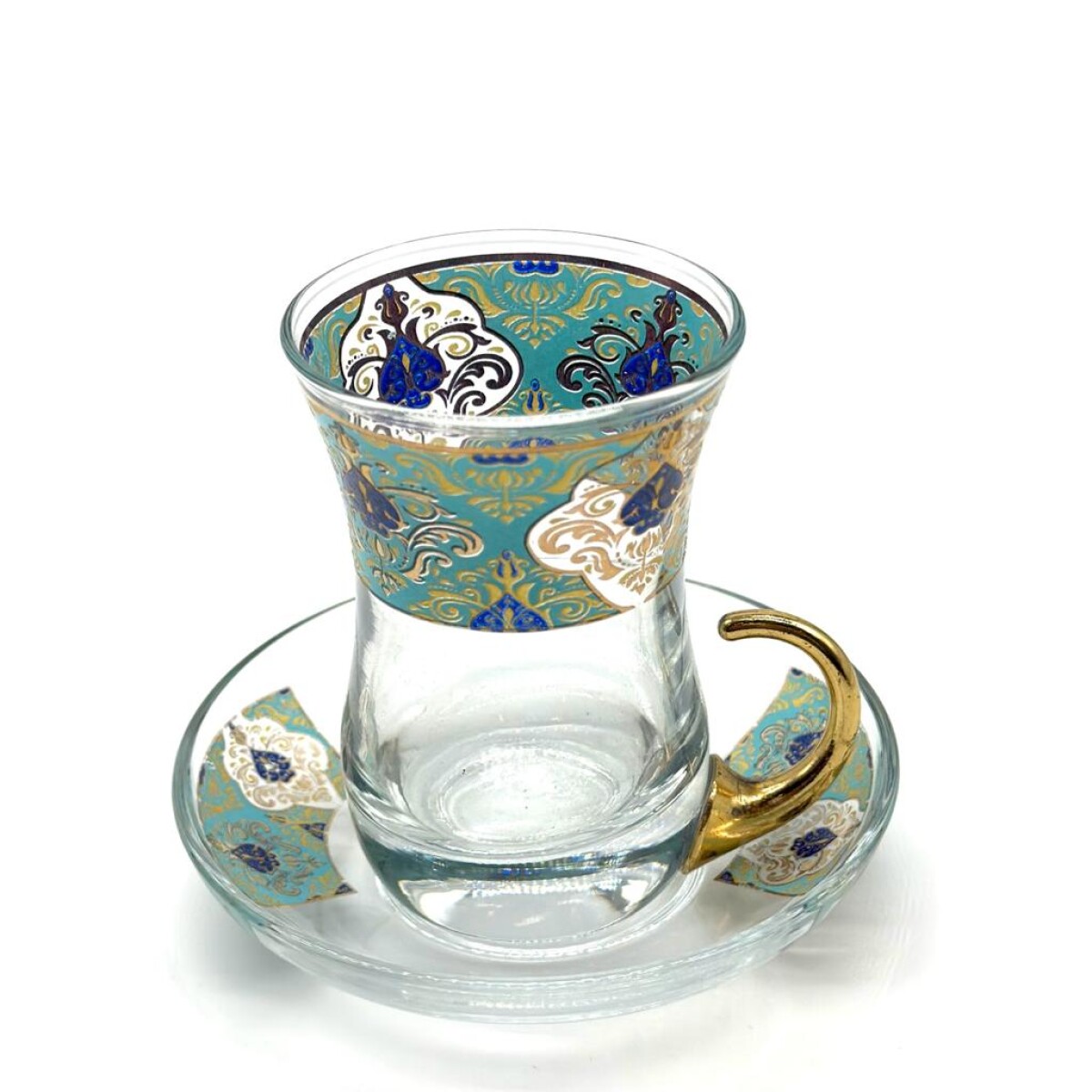 Vaso de té vip arabescos x1 - Verde aqua 