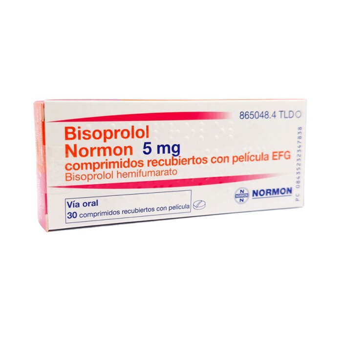 BISOPROLOL 5 MG. CJ X 30 COMP. REC. única