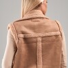 Chaleco con sherpa Slowly Beige