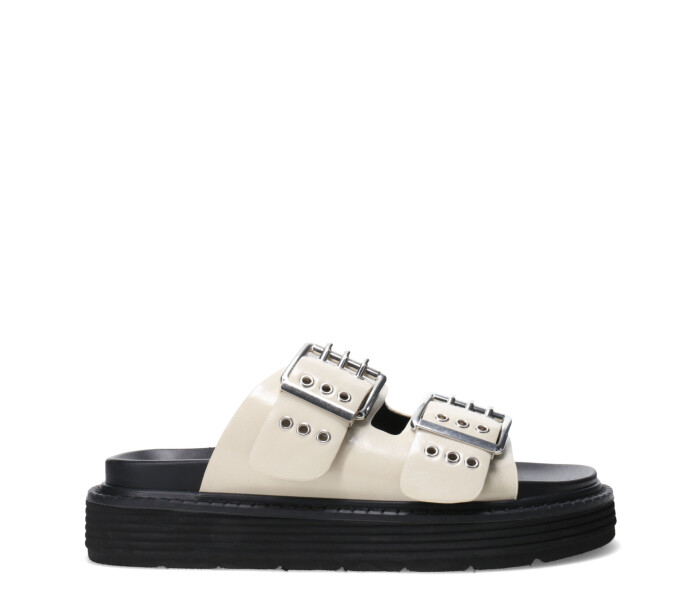 Sandalia MAVIC con doble hebilla Offwhite