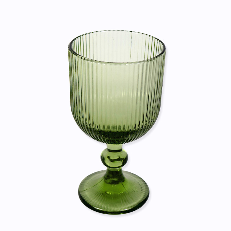 COPA DE VIDRIO VERDE 350ML Unica