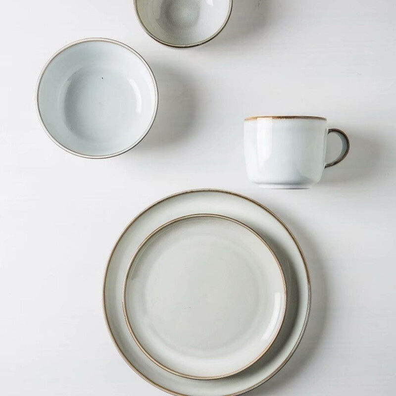 Plato de Cerámica Organic Set 6 Unidades - Gris Plato de Cerámica Organic Set 6 Unidades - Gris