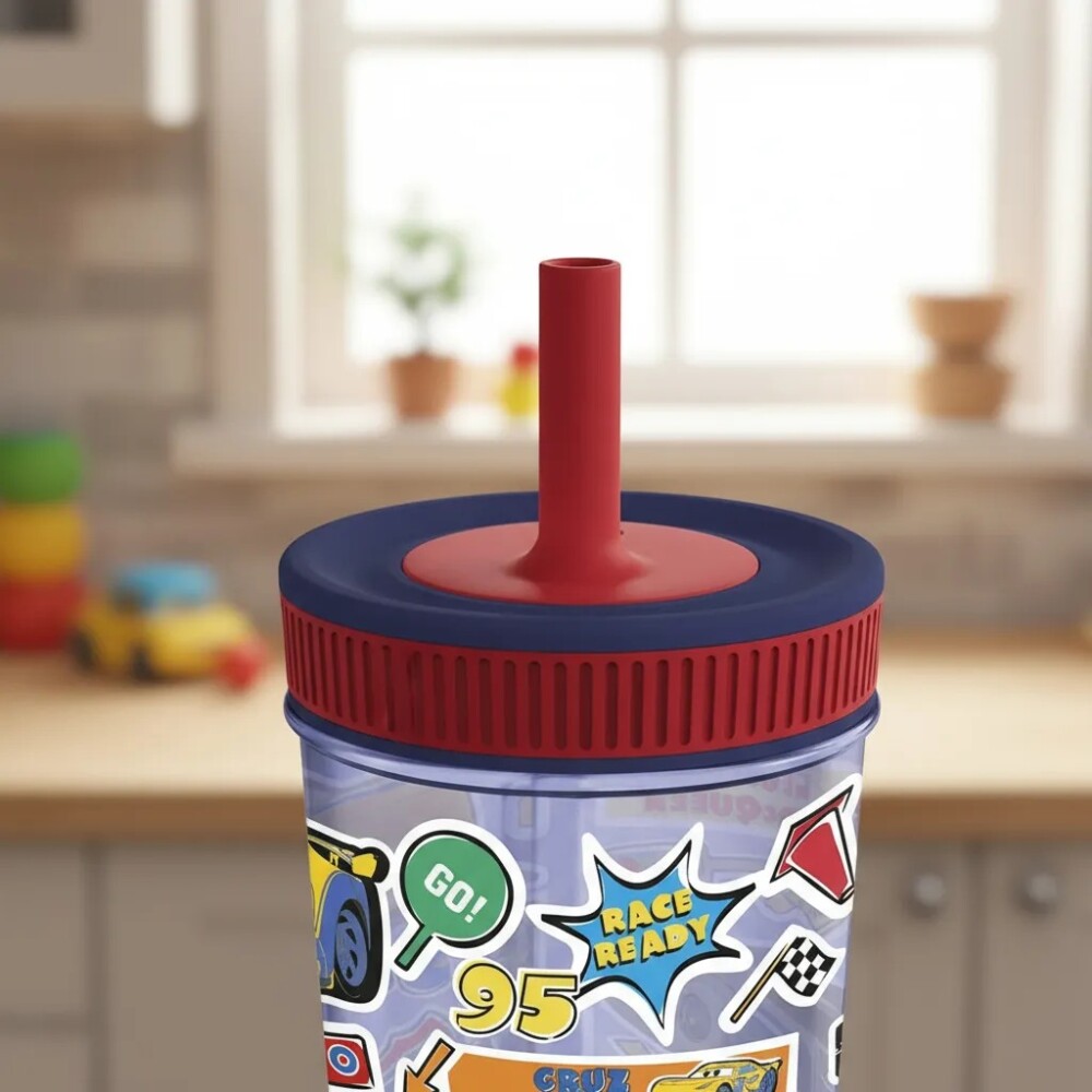 Vaso sorbito silicona antiderrame TOT - personajes cars