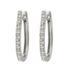 Aros Lina en oro blanco 18k con brillantes. Aros Lina en oro blanco 18k con brillantes.
