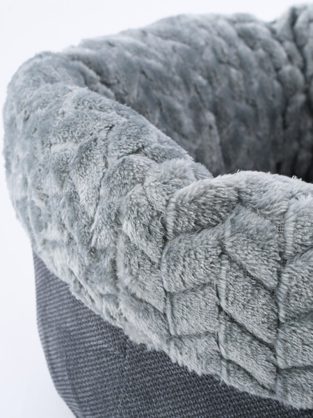 CAMA CIRULAR MASCOTAS GRIS