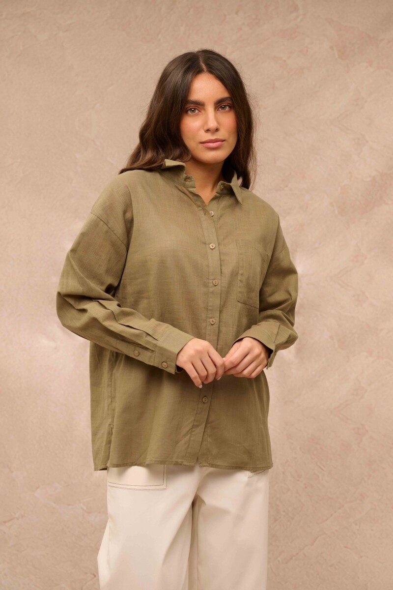 CAMISA GEMA VERDE OLIVA CAMISA GEMA VERDE OLIVA