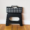 Banqueta Banco Plegable Escalera Plastico Reforzado 27 Cm Negro
