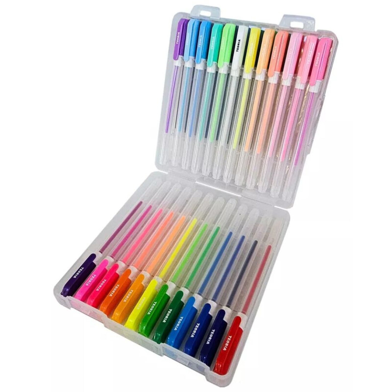 LAPICERA GEL TEORIA ESTUCHE X 48 Lapicera Gel Teoria Estuche X 48