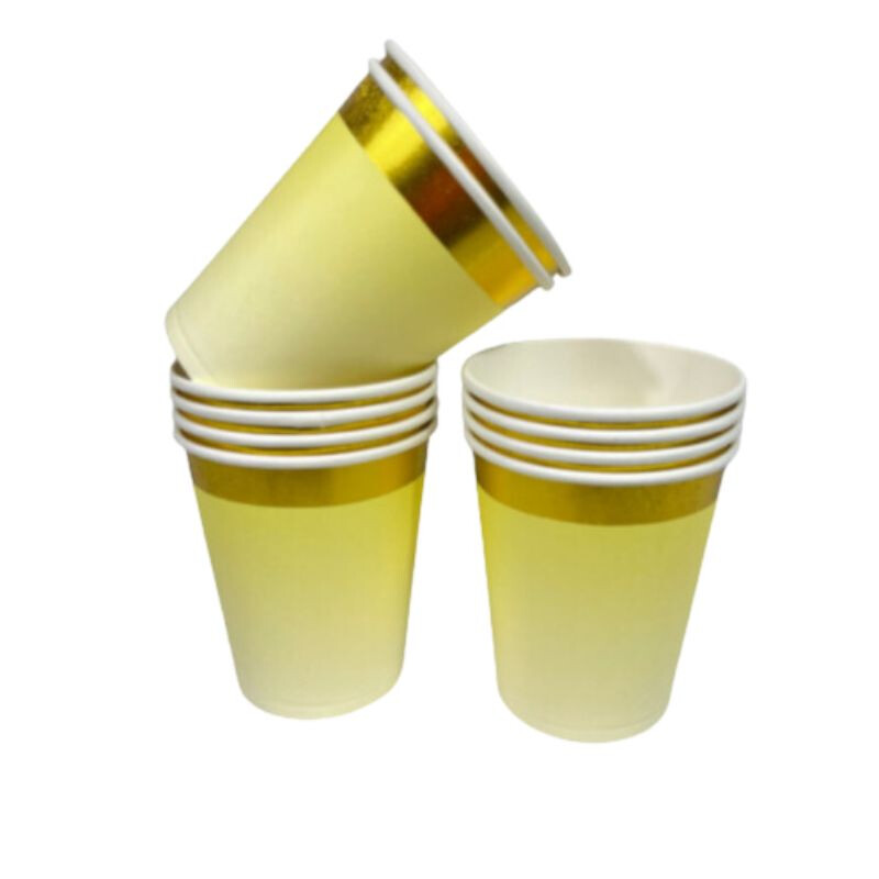 Vaso Descartable Degrade Pastel x10 Amarillo