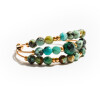 Anillo acero piedritas verdes Anillo acero piedritas verdes