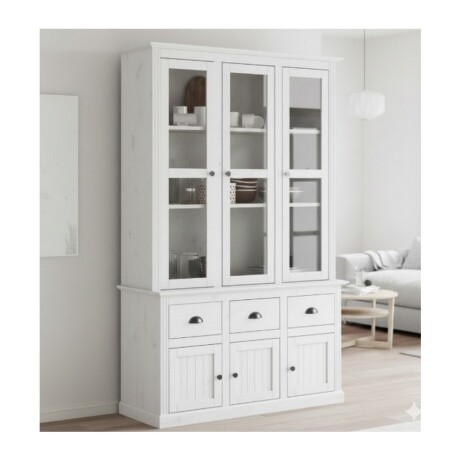 CRISTALERO 3 PUERTAS 3 CAJONES CRISTAL BLANCO CRISTALERO 3 PUERTAS 3 CAJONES CRISTAL BLANCO