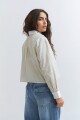Camisa crop top bicolor AMARILLO