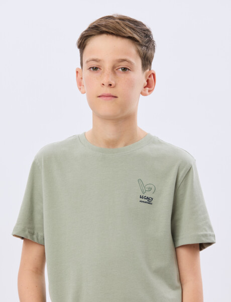 REMERA ESTAMPADA DE ALGODÓN Verde