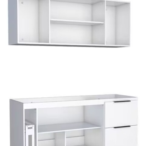 Mueble de cocina bajo mesada Blanco y aéreo 150 cm Cisne Mueble De Cocina Bajo Mesada Blanco Y Aéreo 150 Cm Cisne