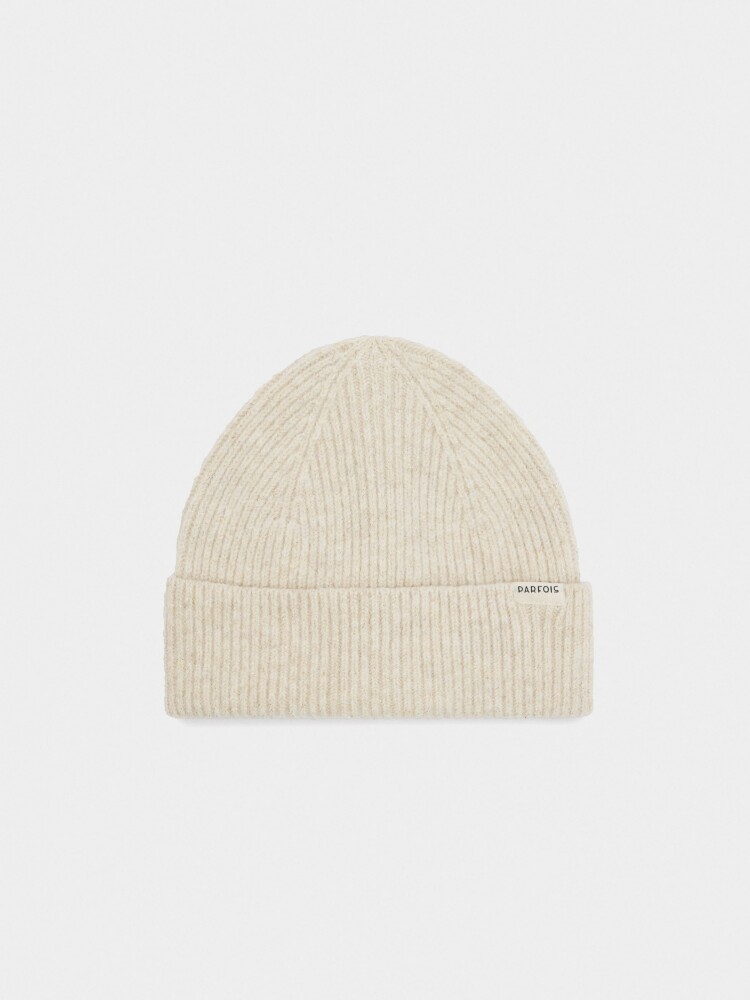 Gorro Canalado Con Dobladillo crudo