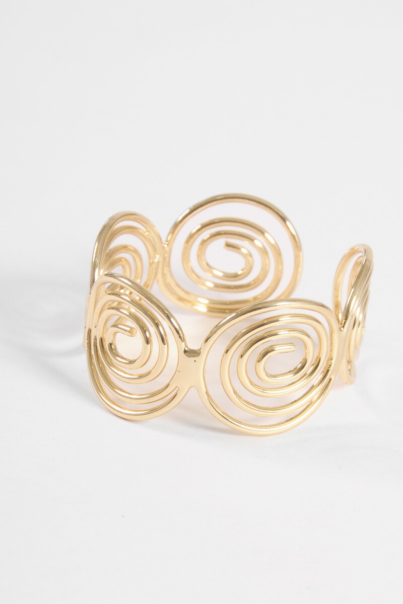 Pulsera cuff espiral dorado