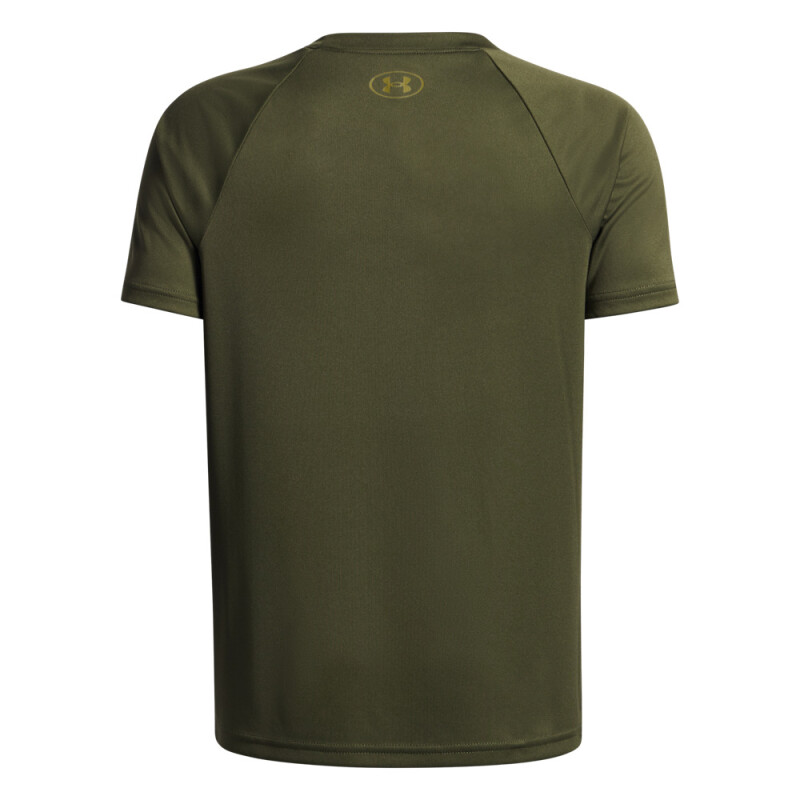 UA B TECH HYBRID PRINT SS-RED GRN-308