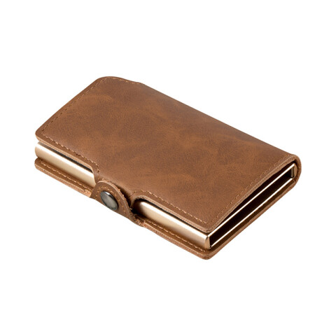 Billetera color marrón claro con protección RFID Billetera Color Marrón Claro Con Protección Rfid