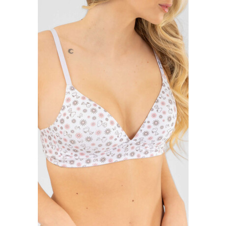 Soutien triangulo preformado snoopy flower Blanco