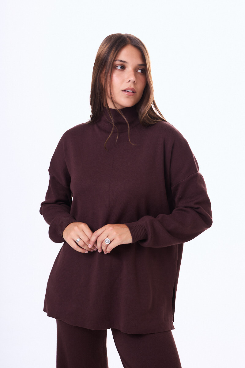 Buzo tejido Medina Marron