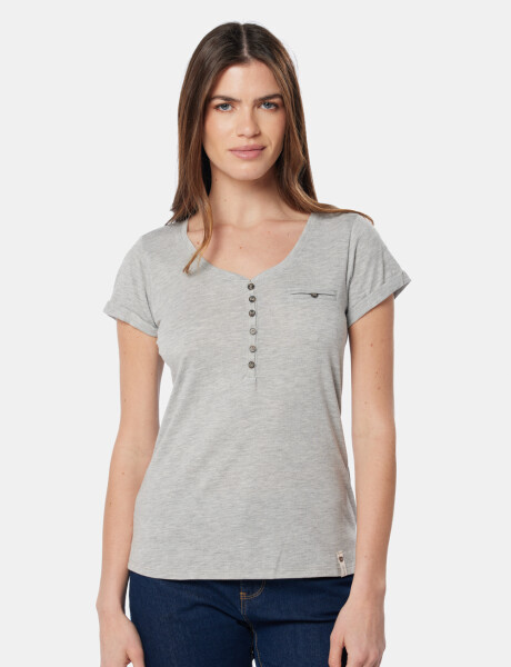 REMERA CON BOTONES Gris