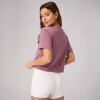 Top Training 100% Cotton Boxy Tee Mujer Mushroom Mauve