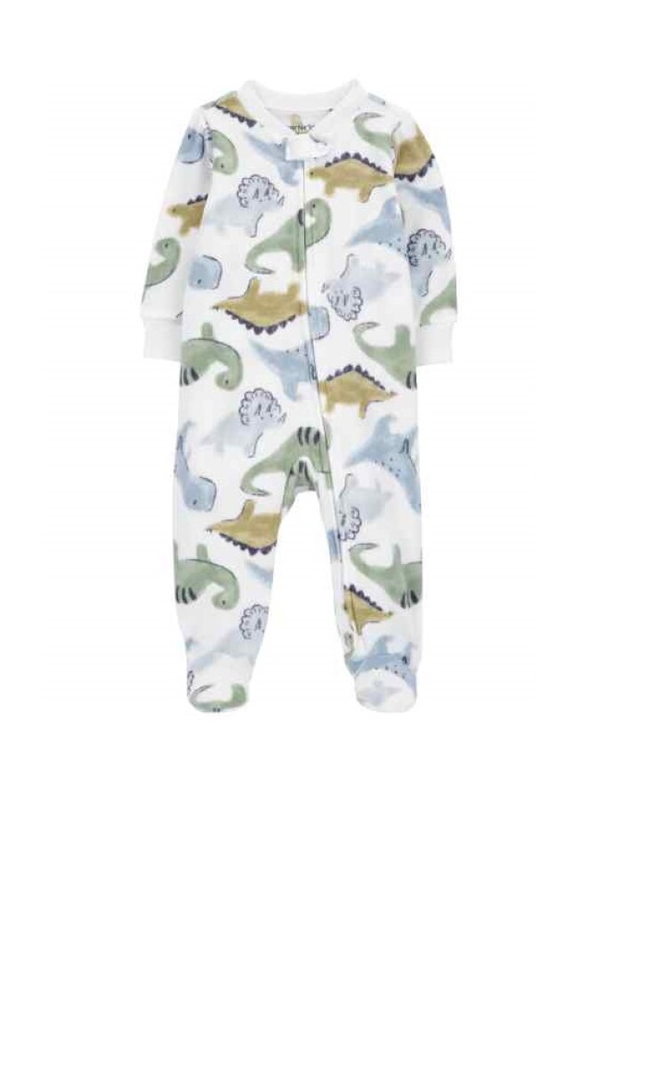 Enterito Carters Micropolar Blanco Dinos 