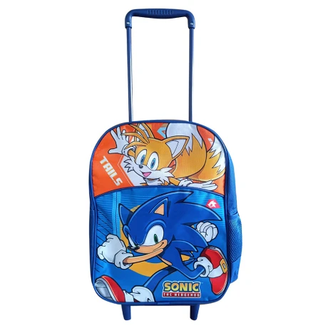 Mochila Carrito Escolar Sonic 35 cm en Tafeta 001