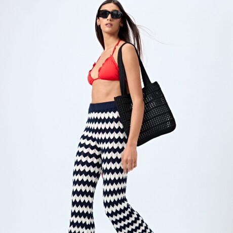 PANTALON AMBRA Blanco/Azul