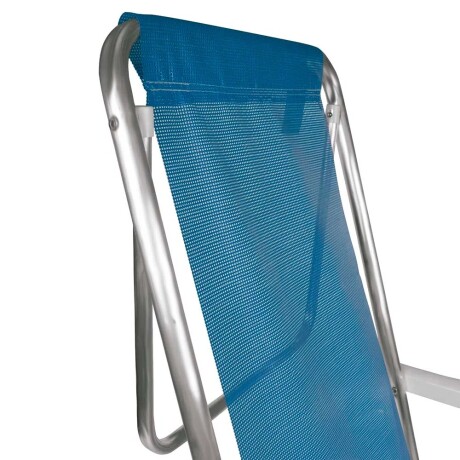 Kit 2 Reposeras Reclinables 8 Posiciones Aluminio Mor Sannet Azul