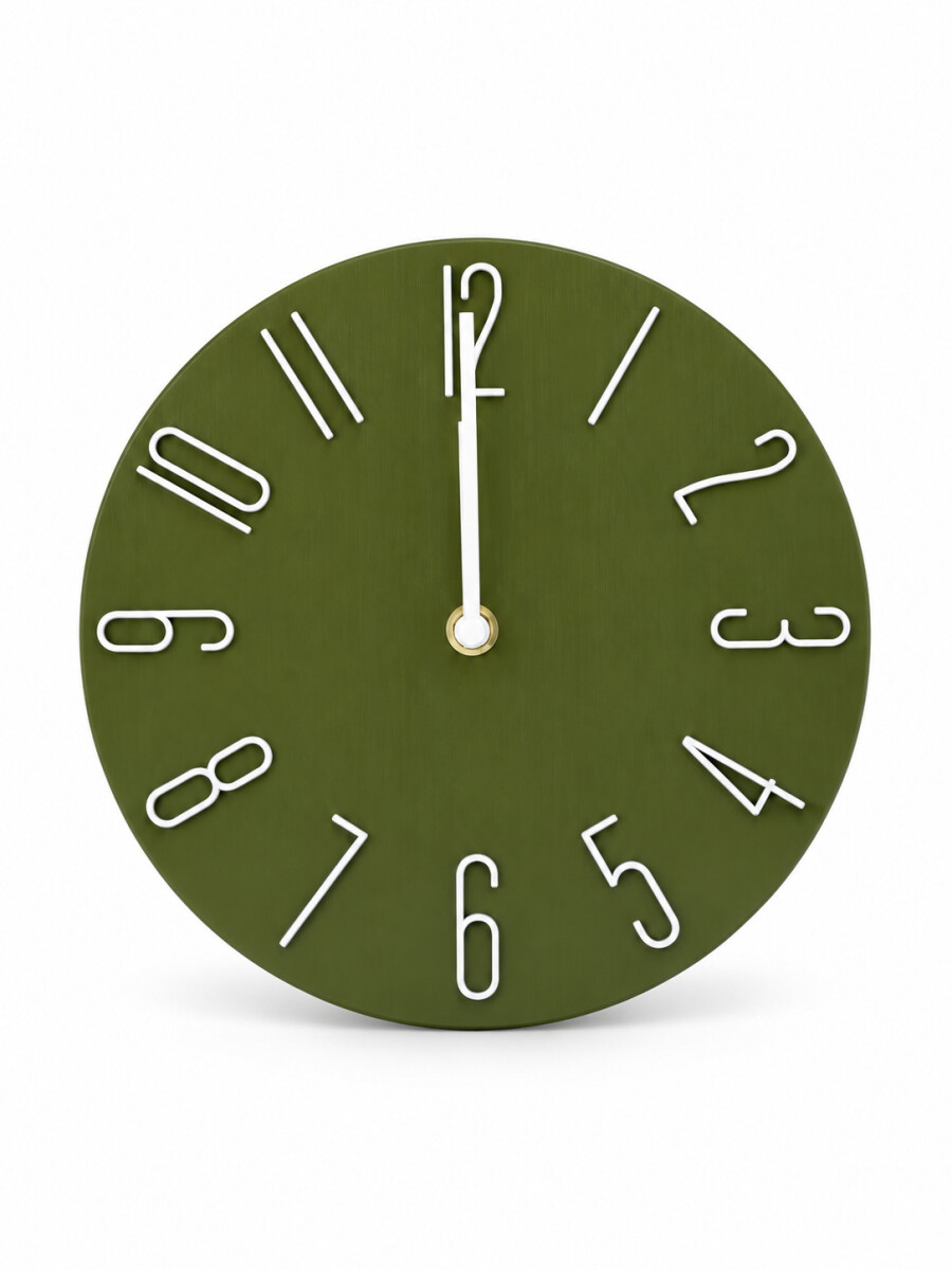 RELOJ DE PARED CHATO 3D - VERDE 