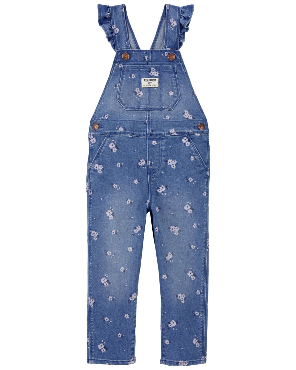 Enterito jean, diseño floral 