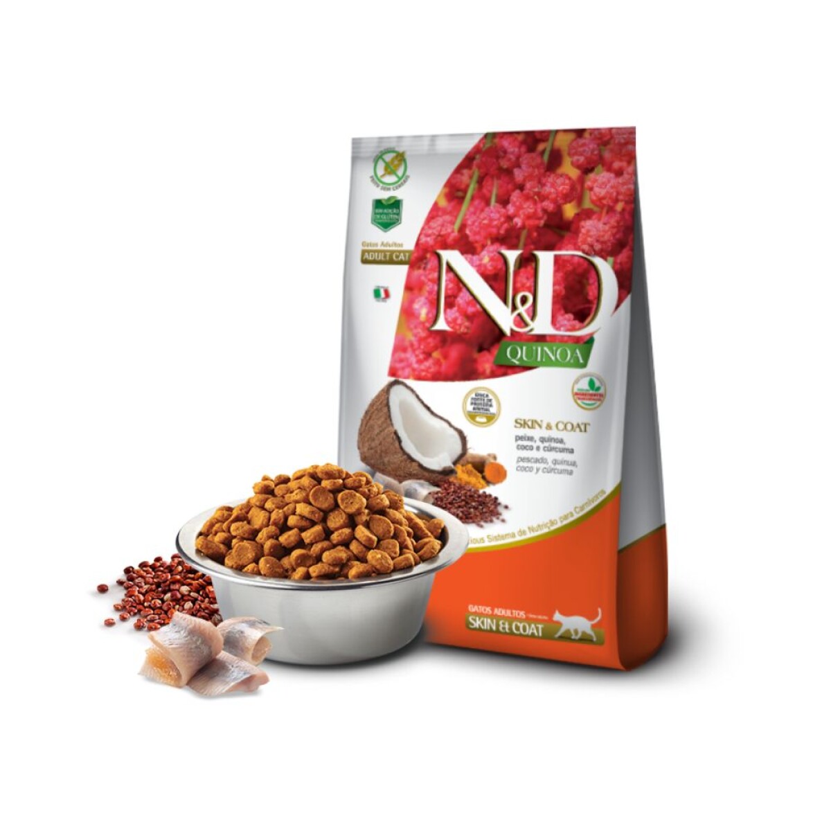 N&D Quinoa Feline Skin Peixe 7.5 Kg 
