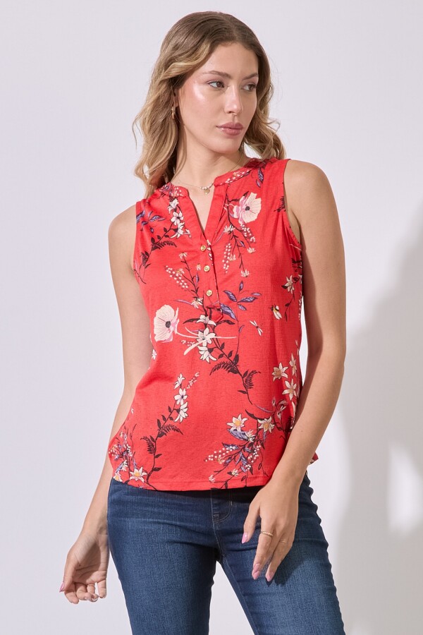 Blusa Flores ROJO/MULTI