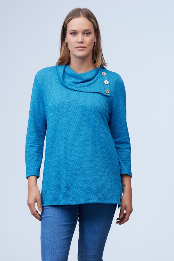 Blusa Cuello Volcado PETROLEO