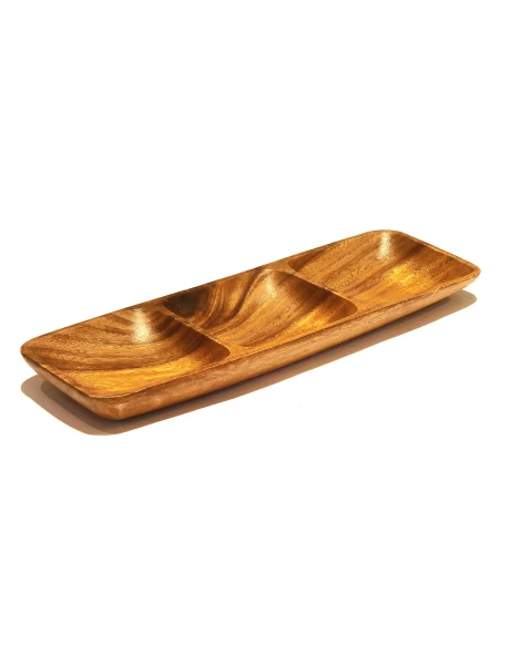 COPETINERO RECT. 3 DIVISIONES MADERA 38X13X4CM COPETINERO RECT. 3 DIVISIONES MADERA 38X13X4CM