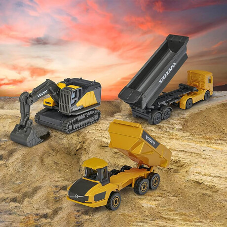 Pack X4 Vehículos De Construcción Volvo Majorette Pack X4 Vehículos De Construcción Volvo Majorette