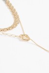 Collar doble largo y choker dorado