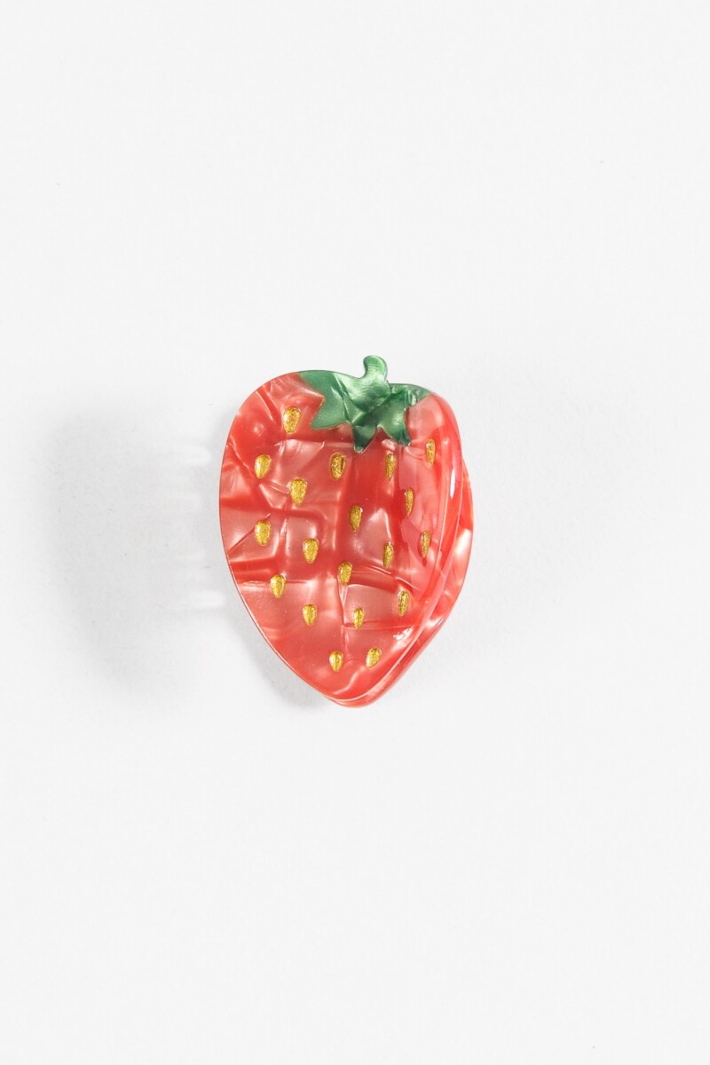 Broche frutilla rojo