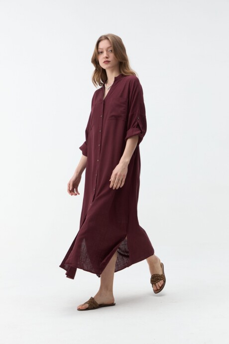 VESTIDO RENATA Bordó