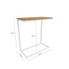 Mesa de Apoyo canela y Blanco Mesa de Apoyo canela y Blanco