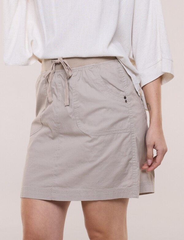 Falda Skort Poplin BEIGE