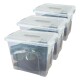Set x3 caja organizadora 23,5lt TRANSPARENTE