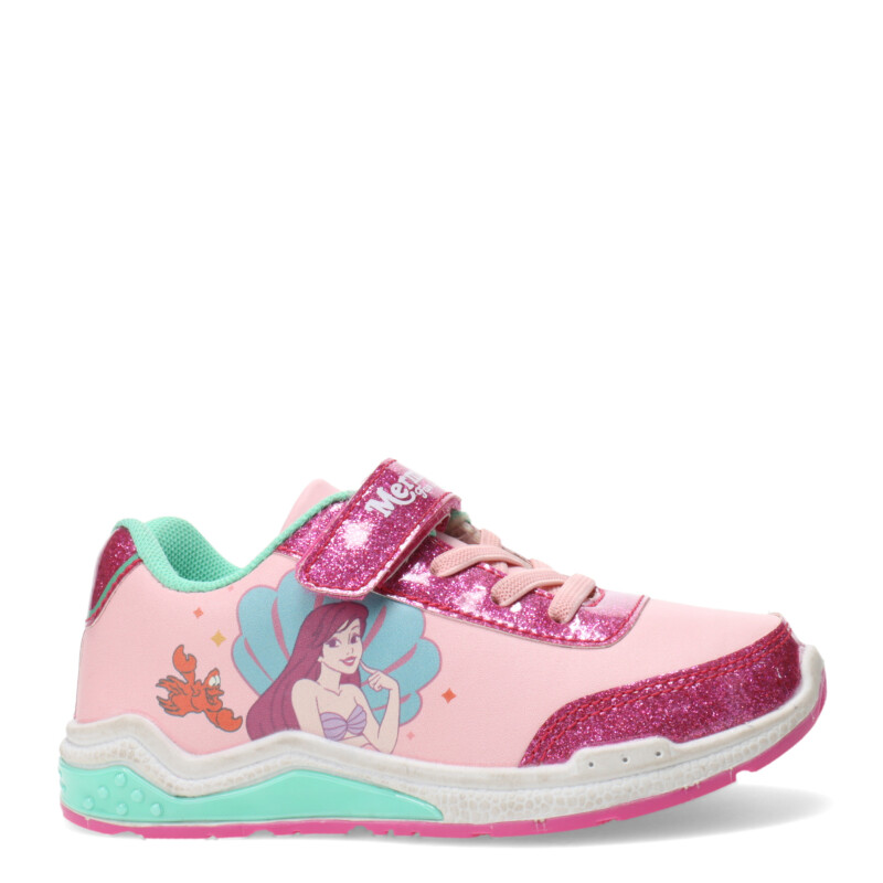 Championes de Niños Disney la Sirenita con luces Rosa - Fucsia