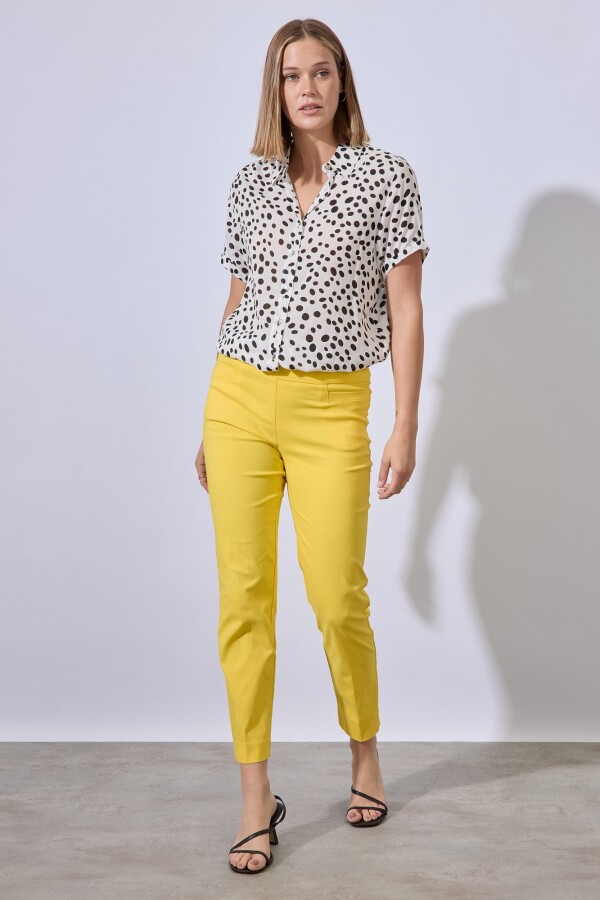 Pantalon Recto Modelador AMARILLO