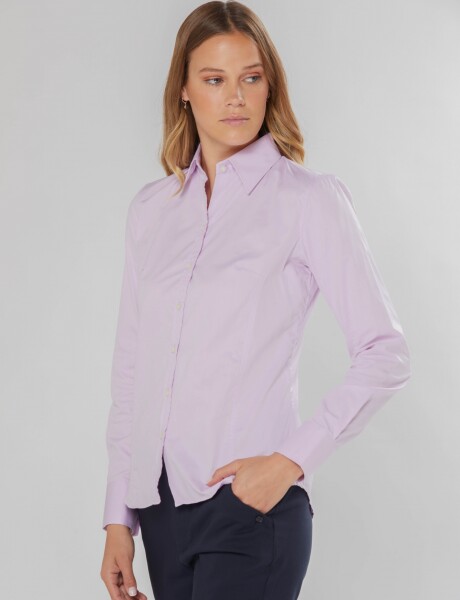 CAMISA LISA CON SPANDEX Lila