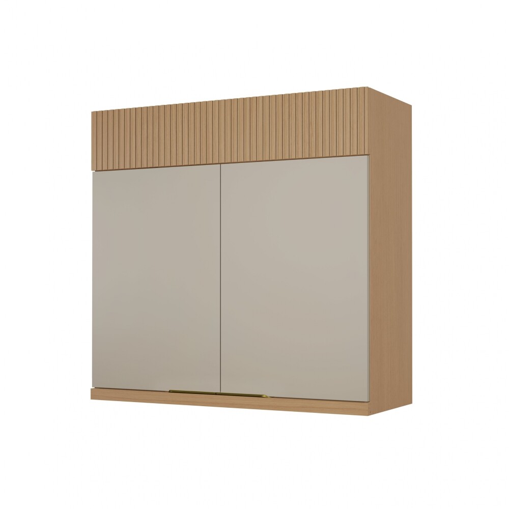 Aéreo 2 Puertas Realeza Premium 80cm Marron/Gris Aéreo 2 Puertas Realeza Premium 80cm Marron/Gris